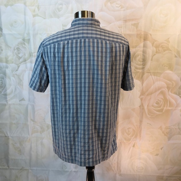 Eddie Bauer blue plaid button up shirt - Picture 3 of 8